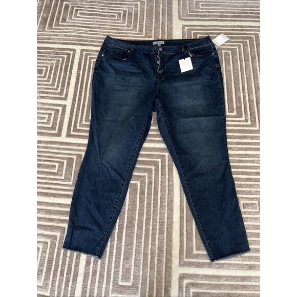 Meri Skye Women Jeans 24W Blue Cotton Blend High Rise Slim Regular Fit Denim - Picture 1 of 5